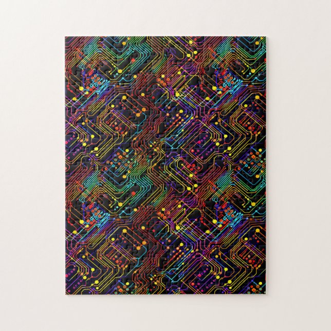 Circuit Board design illustration Jigsaw Puzzle (Vertical)