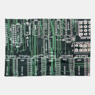 Circuit board design tea towel