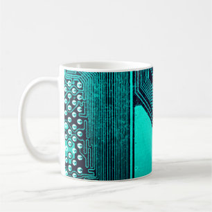 Circuit board. Electronic computer hardware techno Coffee Mug
