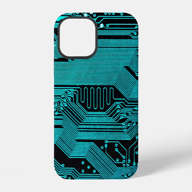 Circuit board. Electronic computer hardware techno iPhone Case (Back)