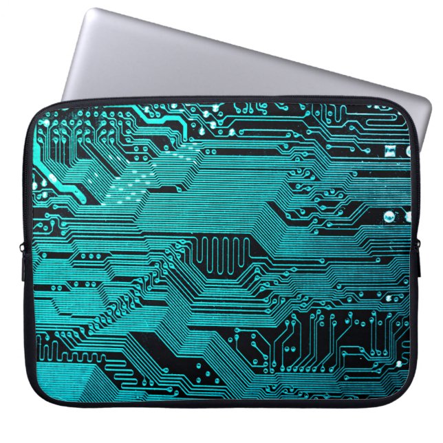 Circuit board. Electronic computer hardware techno Laptop Sleeve (Front)