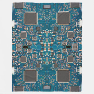 Circuit board fleece blanket