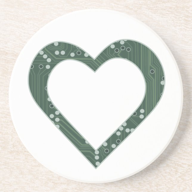 Circuit board Heart Coaster (Front)