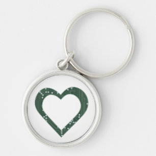 Circuit board Heart Key Ring