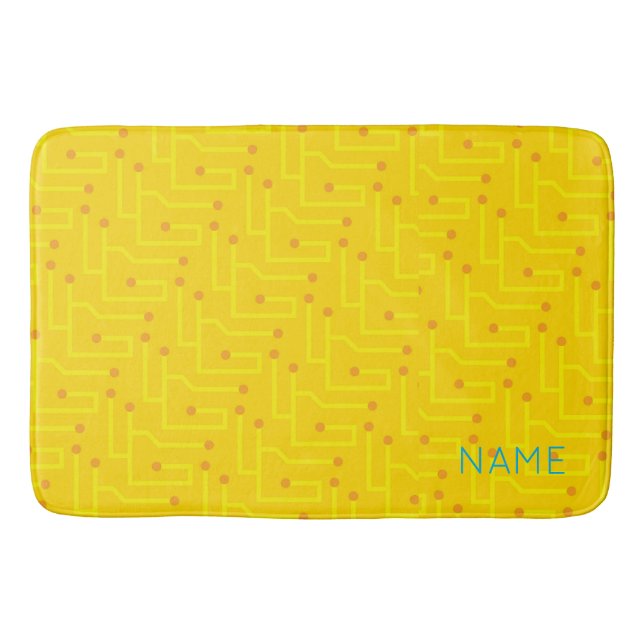 Circuit Board Modern Computer Wiz Kid Bath Fun Mat (Front)