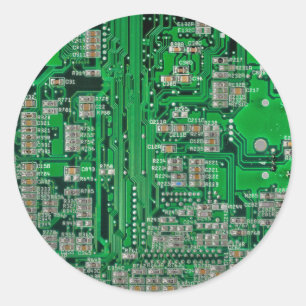 Circuit Board Painting Classic Round Sticker