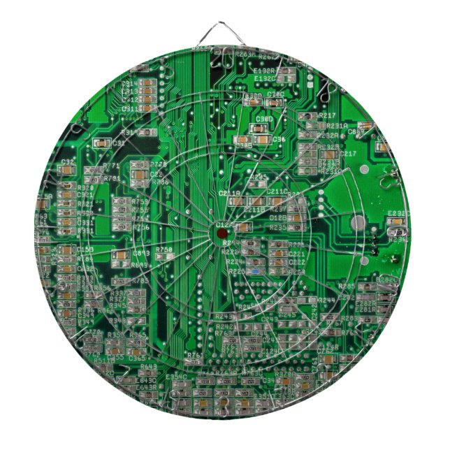 Circuit Board Painting Dartboard (Front)