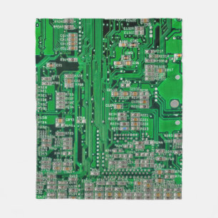 Circuit Board Painting Fleece Blanket