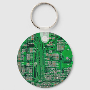 Circuit Board Painting Key Ring
