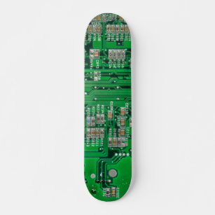 Circuit Board Painting Skateboard