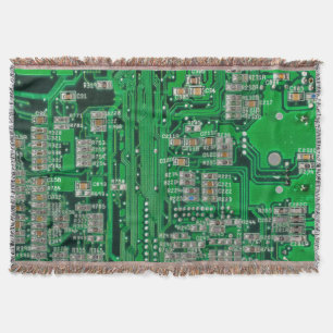 Circuit Board Painting Throw Blanket