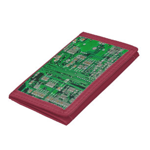 Circuit Board Painting Trifold Wallet