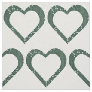 Circuit board Pattern Heart Fabric