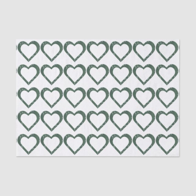 Circuit board Pattern Heart Tissue Paper (Front)