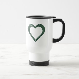 Circuit board Pattern Heart Travel Mug