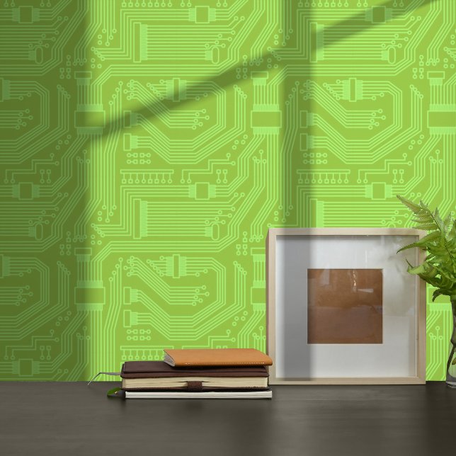 Circuit Board Pattern Lime Green ID245 Wallpaper (Creator Uploaded)
