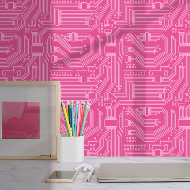 Circuit Board Pattern Pink ID245 Wallpaper (Creator Uploaded)