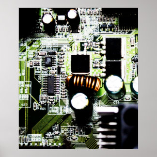 Circuit Board Photograph Poster