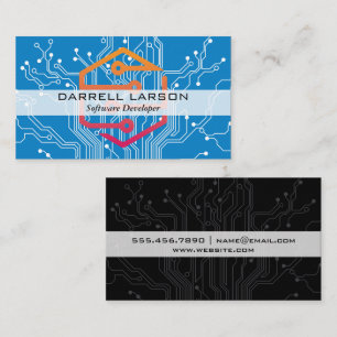 Circuit Board   Tech Logo Business Card