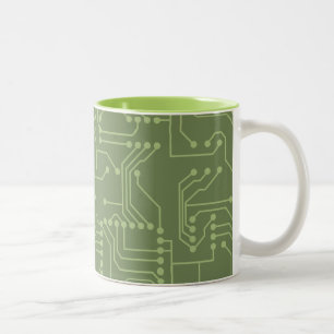 Circuit Board Two-Tone Coffee Mug