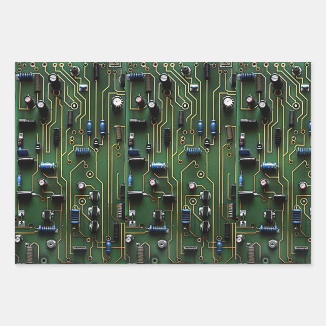 Circuit Board Wrapping Paper Sheet (Front)