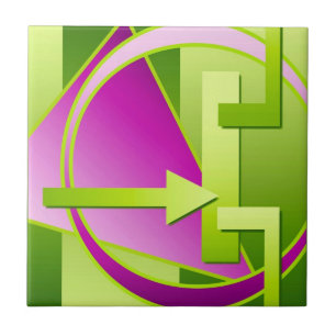 "Circuit Diagram" digital art print Tile