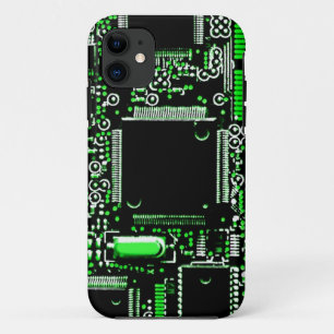 Circuit Green 2 iPhone case