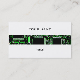 Circuit Green 2 stripe business card white back