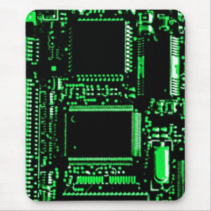 Circuit Green mouspad portrait Mouse Mat