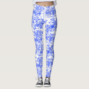 Circuit Leggings (cyan)