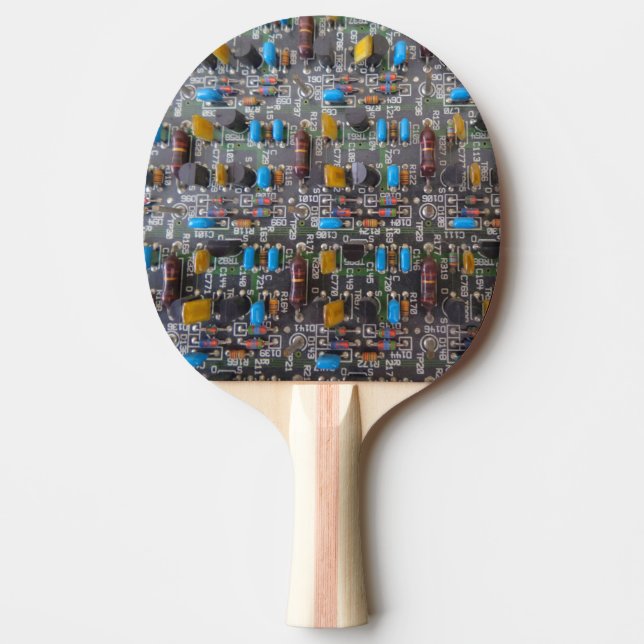 Circuit Ping Pong Paddle, Red Rubber Back Paddle (Front)