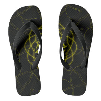 Circuit Pulse – Futuristic Fractal Art Flip Flops