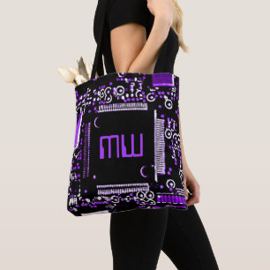 Circuit Purple 2 Monogram all over tote bag