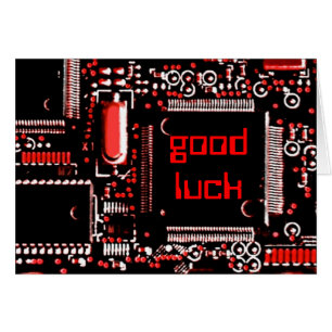 Circuit Red 2 'Good Luck' greetings card