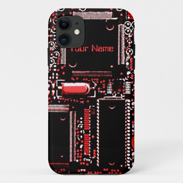 Circuit Red 2 iPhone 5 'Name' barely there case (Back)