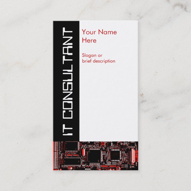 Circuit Red 2 'IT Consultant' business card (Front)