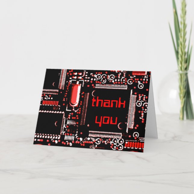 Circuit Red 2 'Thank You' greetings card (Front)
