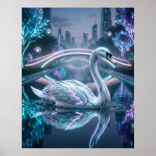 Circuit Swan Mirror Canal Poster