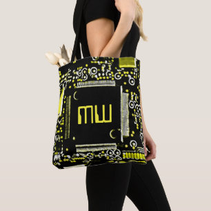 Circuit Yellow 2 Monogram all over tote bag
