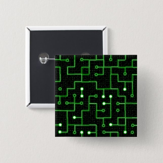 Circuitboard -  15 cm square badge (Front & Back)