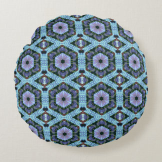 Circuitboard Fire Pattern Round Cushion