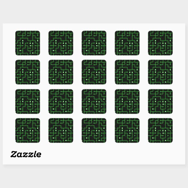 Circuitboard -  square sticker (Sheet)
