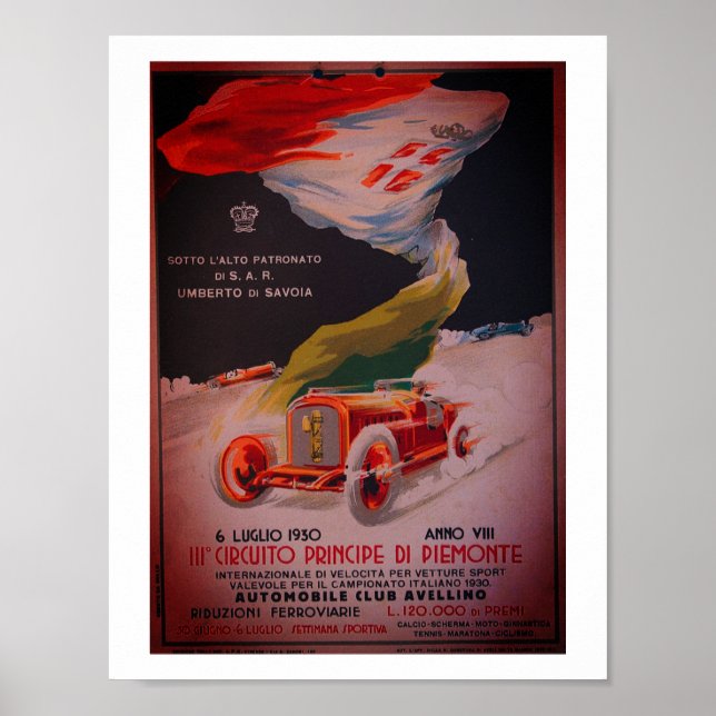 Circuito Avellino - Vintage poster from 1930 (Front)