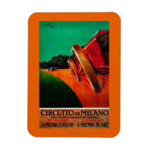 Circuito Di Milano Vintage PosterEurope Magnet
