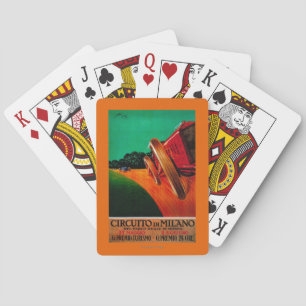 Circuito Di Milano Vintage PosterEurope Playing Cards