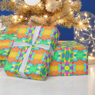 circular abstract art wrapping paper