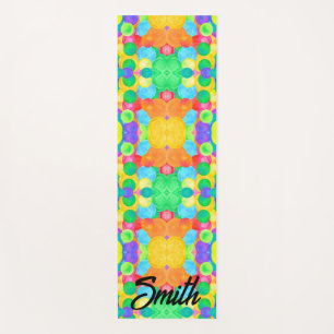circular abstract art  yoga mat