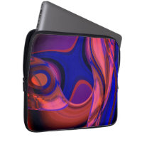 Circular and curved shapes in royal blue to copper