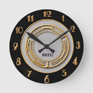 Circular Art Deco Wall Round Clock