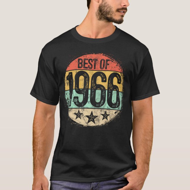 Circular Best Of 1966 58 Year Old 58Th Birthday T-Shirt (Front)